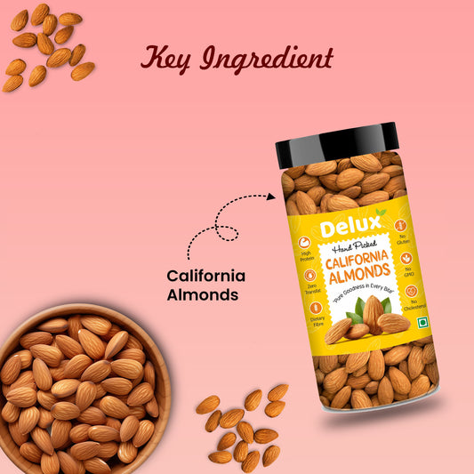 Delux Foods Dry fruits combo pack of Pistachios Almonds Cashews | Kaju Badam Pista 450 gm (3 x 150 gm)